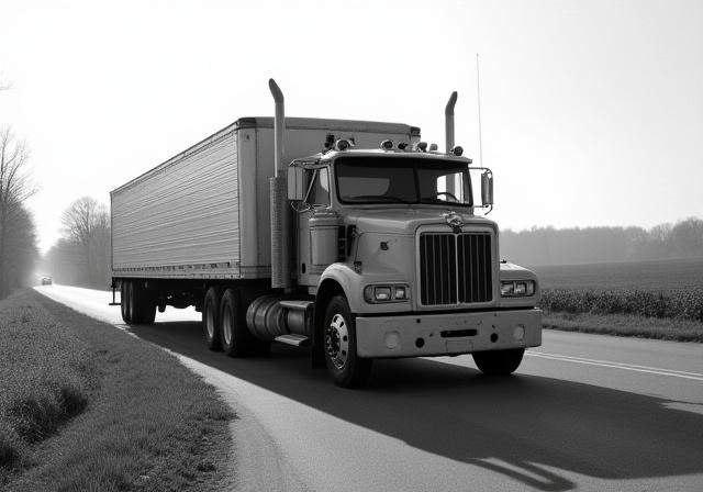 A classic truck representing the founding era of M Farley Trucking in Catskill, NY.