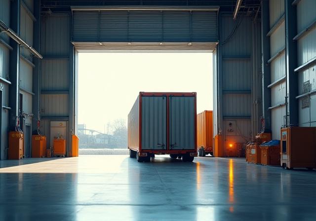 Logistics coordination at a factory loading dock